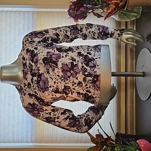 EUC Apt. 9 Floral Button Down Cardigan Sweater - Size M